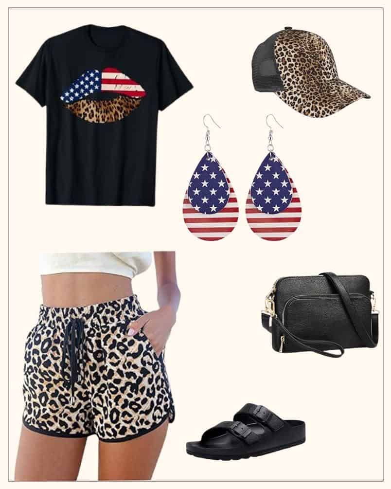 Cheetah 4th of July outfit